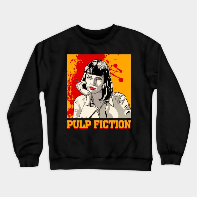 Uma Thurman pulp fiction Crewneck Sweatshirt by VizRad